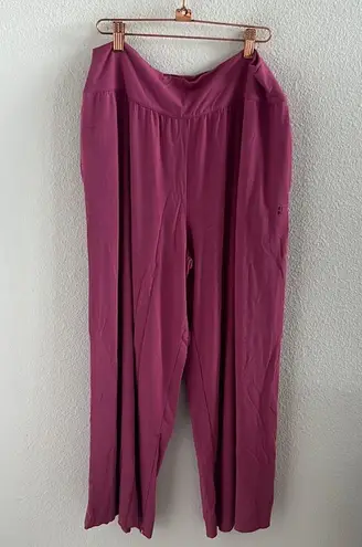 Sweaty Betty  Pink Modal Wide Leg High Waist Comfy Pants Athleisure Large