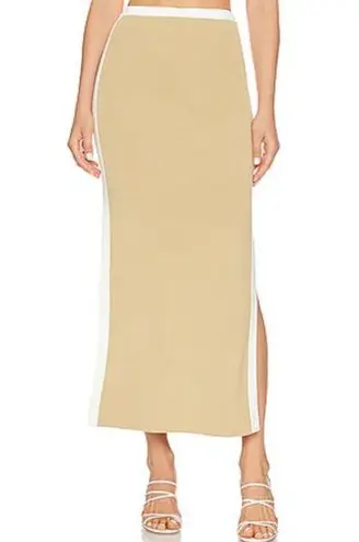 Significant Other Taylor Skirt Significant Other Fawn Beige High Waist Midi White Size 6