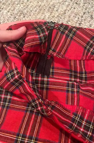 Red And Black Plaid Skirt