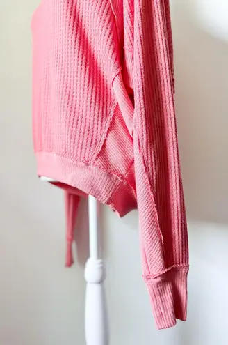 Free People We The Free Pink Waffle Knit 