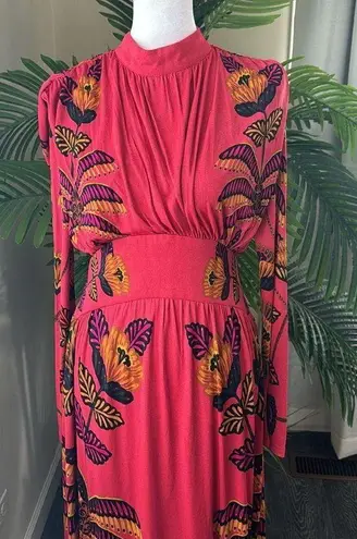 Farm Rio Blush Living Bloom High Neck Maxi Dress, Size X-Small, $265