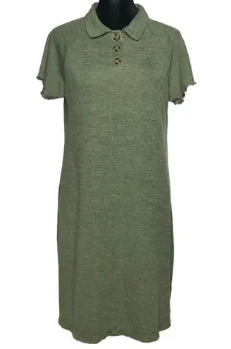 Good Luck Gem Green Knit Polo Dress - Size Large