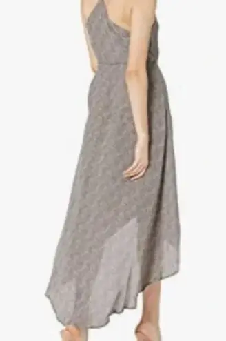 Lucy Love Alter Your Mood Amalfi Wrap Dress Taupe Cheetah Print Crepe Size M