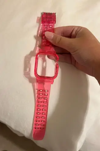 Neon Pink Jelly Apple Watch Band