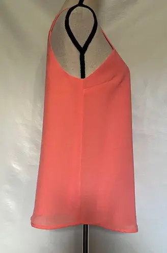 Naked Zebra  Strappy Tank Womens Top Medium Peach Pink Lined New DT106618 Coral