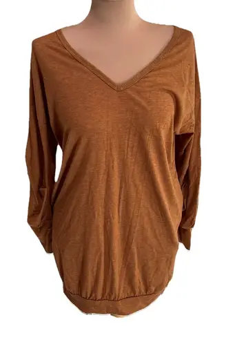 Zanzea Rust Brown Tunic Top Pockets Lagenlook Minimalist Boho Classic