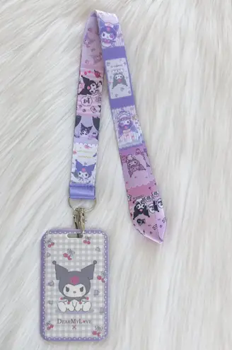 Kuromi lanyard with Id/ card holder Purple