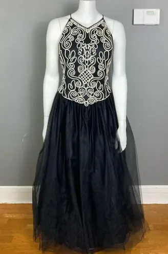 Cache  Vintage Ballgown formal dress 80's 90's size 12 bridal Gothic Royal