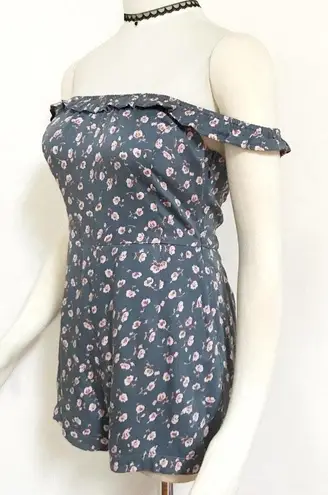 Honey Punch Off Shoulder Floral Romper