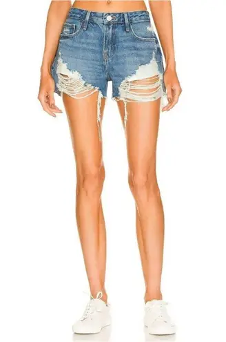 Frame Le Grand Garcon Short Distressed Cutoff Denim Jean Shorts Size 26