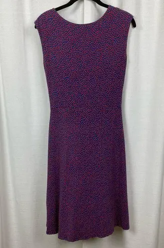 Boden USA Boden Blue&Red Floral Marina Jersey Midi Dress Sz.4R