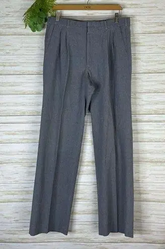 Vintage Highwaisted Pleated Light Gray Trousers Size 32