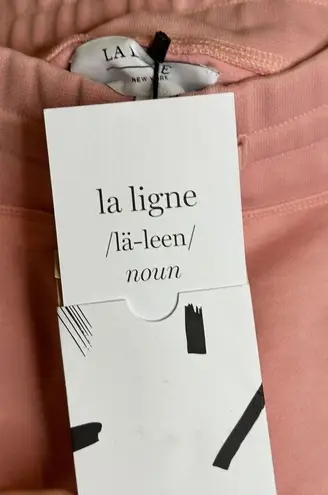 La Ligne NYC Super SHORTS Size L Blush Pink French Terry Cotton NEW Size L