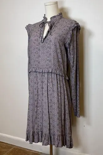 My Jewellery Western Boho Purple Brown Ruffle Detail Dress Women’s Size Small