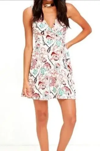 Lulumari Lulu’s Growing Garden Floral Print Faux Wrap Dress Size XS