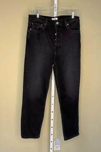 RE/DONE  NWT 90s High Rise Ankle Crop in Washed Noir Size 30