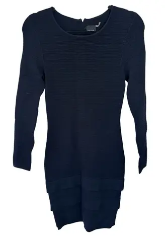 Rolo & Ale Bodycon Midi Black Stretch Long Sleeve Full Back Zip Party Holiday