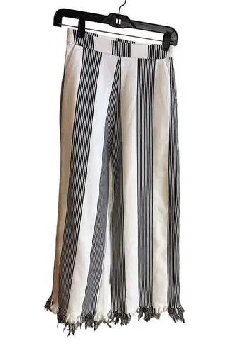 English Factory Striped High-Waisted Wide-Leg Cropped Pants By In XS
