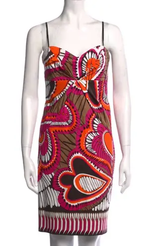 David Meister Printed Mini Slip Dress Size 8 EUC