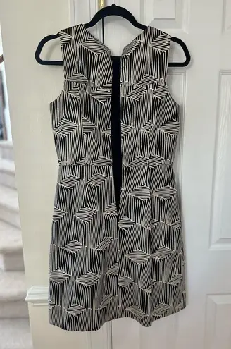 Shoshanna NWT Glenda Black & Metallic Gold Abstract Art Deco Sheath Dress