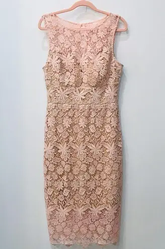 Bisou Bisou  Blush Pink Lace dress sz 8