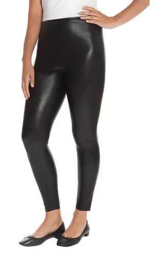 Mario Serrani Mario Seranni Italy Women's NWOT Black Faux Vegan Leather Leggings‎ Size Small - Image 1