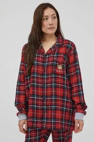 Cotton On  F.R.I.E.N.D.S Red Flannel Plaid Pajama 2 Set Unisex M Holiday