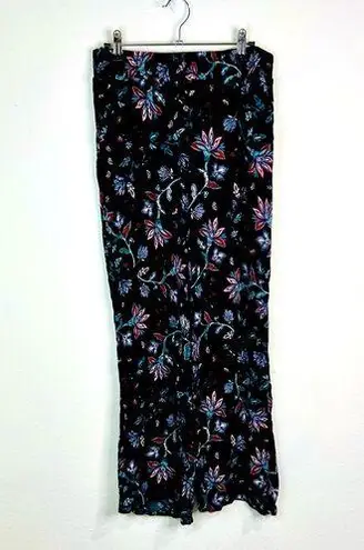 BBJ Los Angeles Floral Wide Leg Pants Women’s Size Large Boho Chic Maxi Comfort