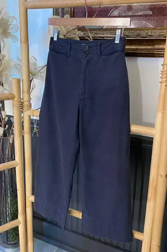 Apiece Apart Classic Merida Navy Wide Leg Crop Cotton Pants - Sz 2 ๐งก๐