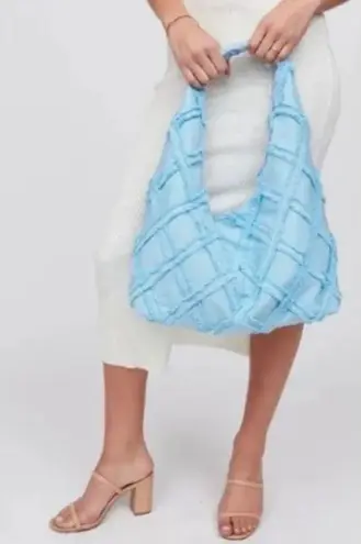 Urban Expression NWT Urban Expressions Barbuda cotton canvas hobo shoulder bag in Sky Blue $100