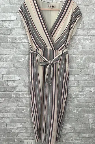 Anthropologie Dolan Left Coast Millie Striped Jumpsuit Blue Size M