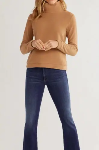 Dudley Stephens Park Slope Turtleneck Fleece Tan Size XS