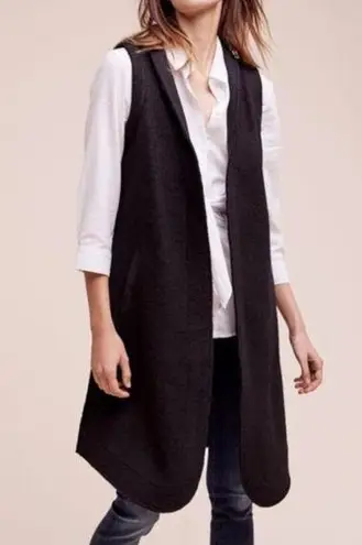 Anthropologie Anthro Marrakech Deverlie Wool Blend Vest Black