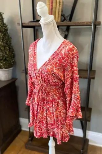 IRO Floral Print Lightweight Romper Red Womens Size FR 36 US 4