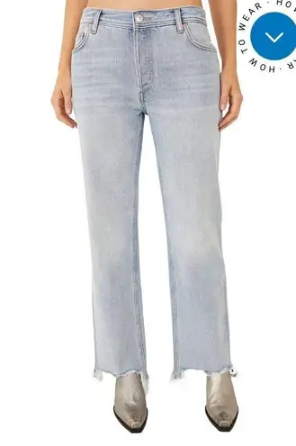 Free People NWT We the Free Maggie Ripped Crop Straight Leg Jeans size 24”