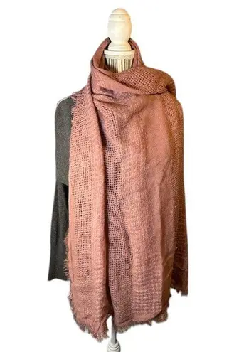 Taleen Mauve Pink Knitted Stylish Warm Scarf Women Sz 74x31