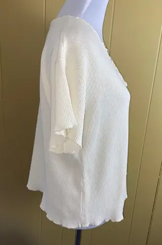 Adonna women M short sleeve & shorts waffle print pajama set cream color