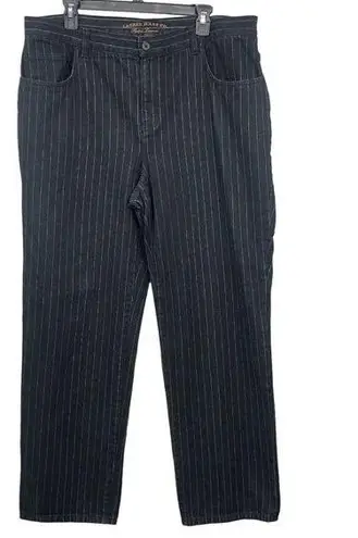 Ralph Lauren Vintage Lauren  Denim Pants Womens 16W Used Dark Blue Pinstripe