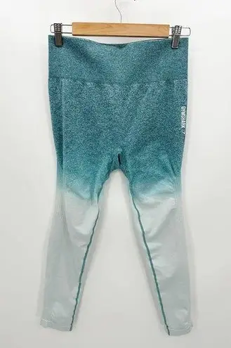 Gymshark  Green Blue Ombre Leggings Activewear Womens Size Medium