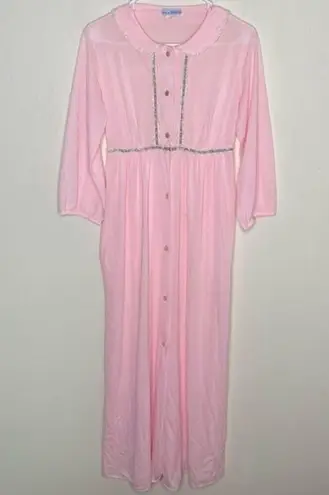 Vintage Jrs. by Barad Pink Long Nightgown Robe Long Overcoat
