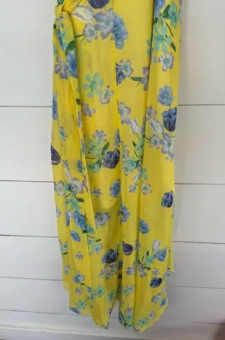 Jessica Howard Women’s 4P Yellow Floral Dress New