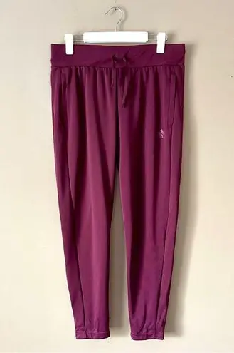 Adidas  | Burgundy Tiro Flare Zip Ankle Track Pants Sz L