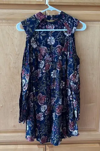 Angie  Navy Floral Dress