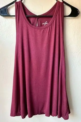 Alya 🆕  Maroon Split Back Sleeveless Swing Top | S