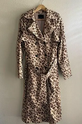 Banana Republic  Leopard Print Maxi Trenchcoat