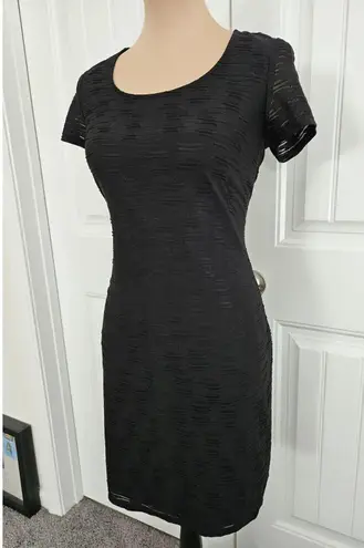 Marc New York Andrew Marc Black Zip Back Sheath Dress Size M