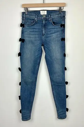 McGuire Denim Anthropologie Newton Mid Rise Bow Detail Skinny Ankle Jean…