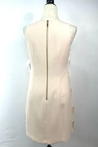 Eliza J Sequin and Fringe Blush Dress Size 8