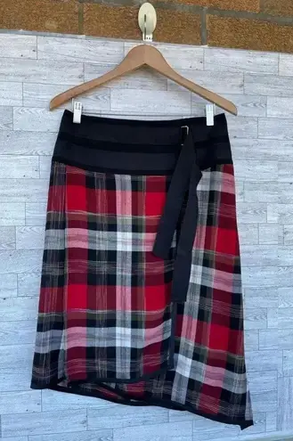 Public School Plaid Asymmetric Tartan preppy aesthetic skirt 6 Black