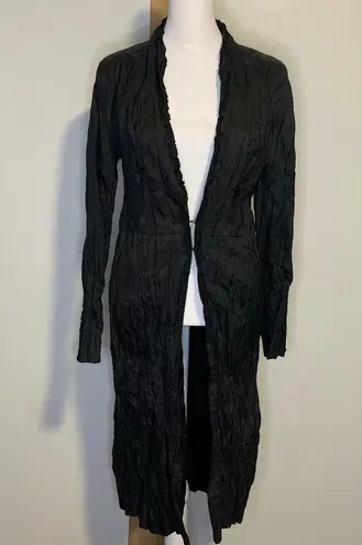 Ronen Chen black long sleeve duster jacket Size 10